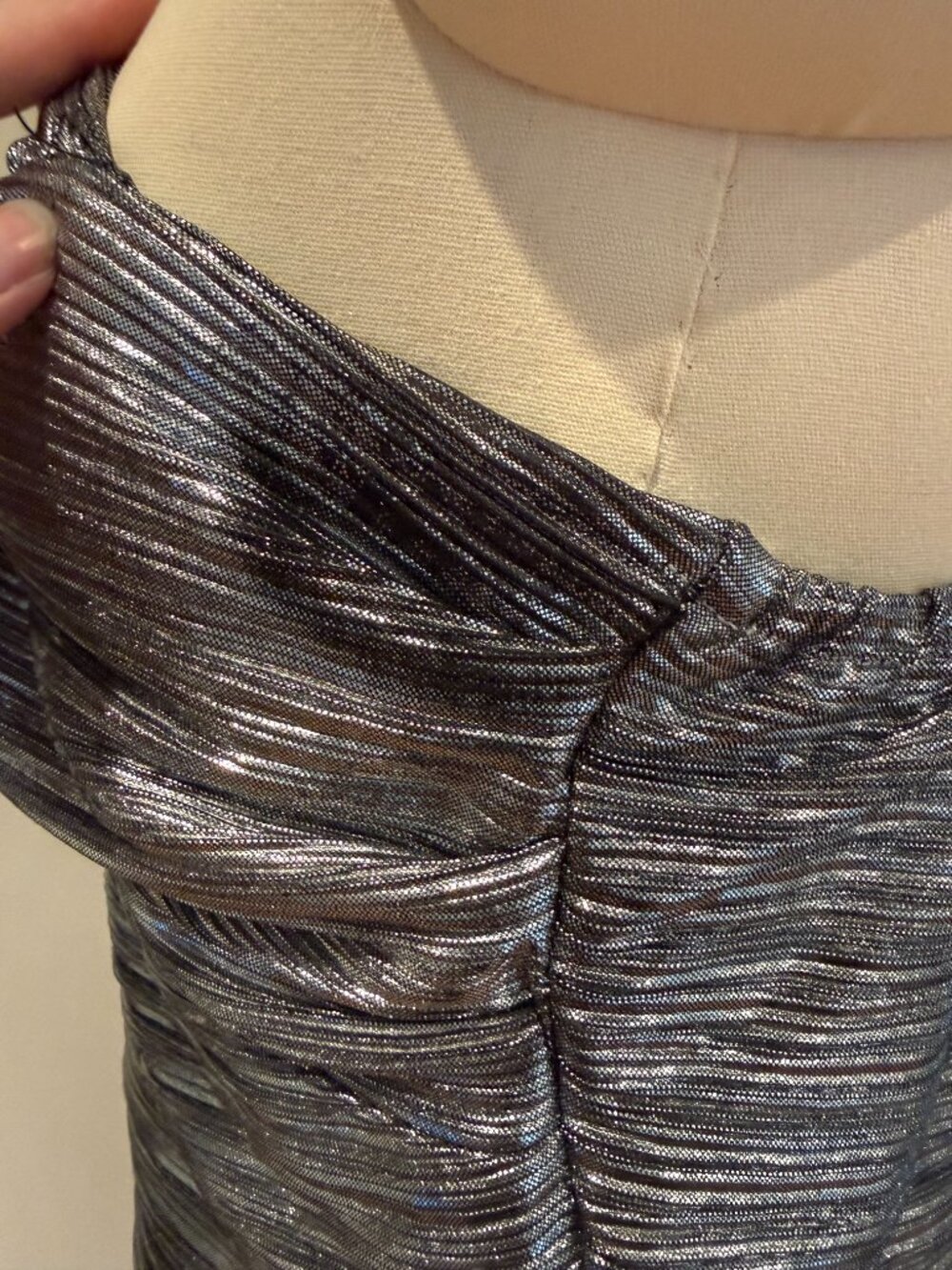 XL | Silver Wiggle Dress and Bolero Set from Tatyana - Picture 7 of 8